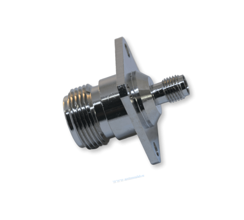 ВЧ переходник SMA (female) — N (female) фланцевый SN-322C для установки на корпус под 4 винта