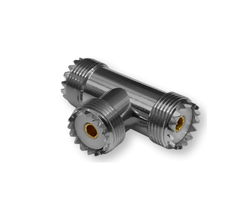 ВЧ переходник UHF (тройник) SO239, UHF(female)-UHF(female)- UHF(female)