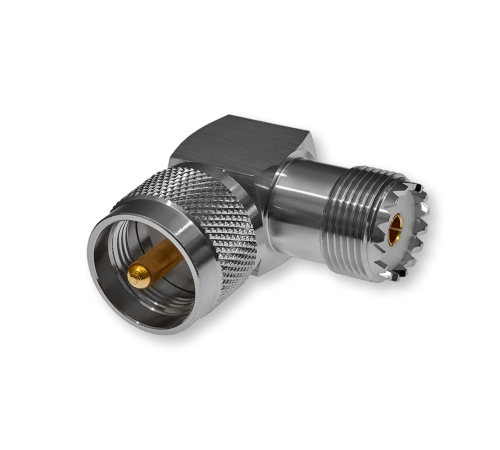 ВЧ переходник UHF(male) SO239-UHF(female) SO239 угловой U-412 — переходник 90°