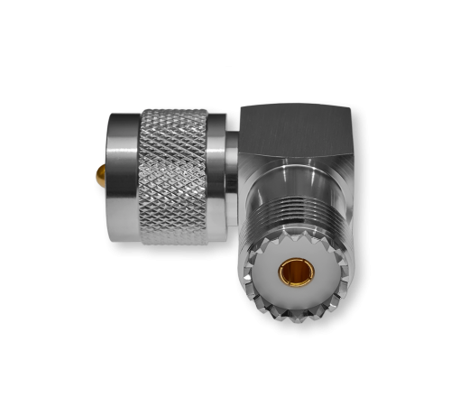ВЧ переходник UHF(male) SO239-UHF(female) SO239 угловой U-412 — переходник 90°