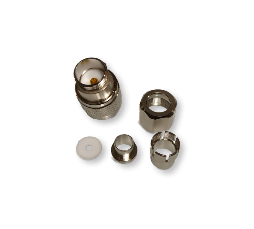 ВЧ разъем UHF (male) PL259 прижимной цанговый AL-UM-RG8U для кабеля RG8/U, AntennaLab — быстрый монтаж без пайки