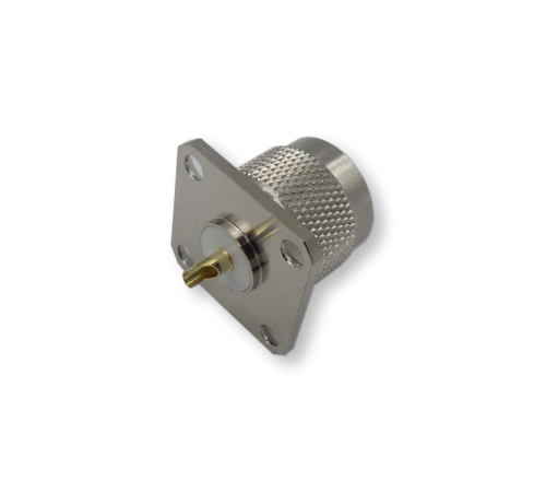 ВЧ разьём N(male) для установки на корпус под 4 винта