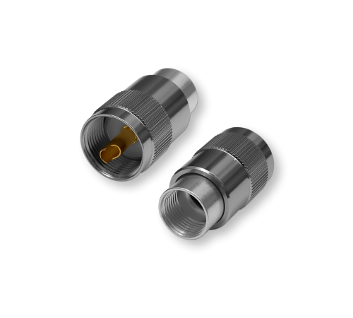 ВЧ разъём UHF(male) PL259 накручивающийся на кабель RG-213