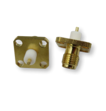 ВЧ разьём SМА(female) для установки на корпус на 4 винта, хвостовик 4х3мм