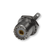 ВЧ разьём UHF(female) SO239 фланцевый, приборный с гайкой