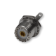 ВЧ разьём UHF(female) SO239 фланцевый, приборный с гайкой