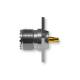 ВЧ разъем UHF (female) SO239 фланцевый U-245 для установки на корпус — розетка с квадратным фланцем на 4 винта