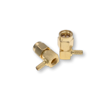 ВЧ разьём SMA(male) угловой обжимной на кабель RG-316