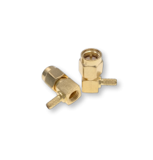 ВЧ разьём SMA(male) угловой обжимной на кабель RG-316