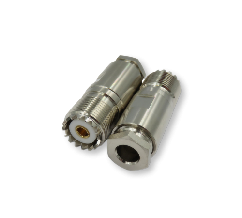 ВЧ разьём UHF(female) SO239 прижимной на кабель 5D-FB