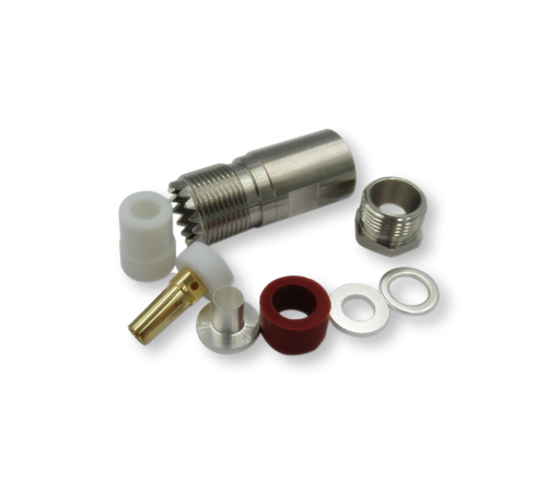 ВЧ разьём UHF(female) SO239 прижимной на кабель 5D-FB