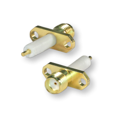 ВЧ разьём SMA(female) для установки на корпус на 2 винта, хвостовик 12х3мм