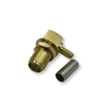 ВЧ разьём SMA(female) угловой обжимной на кабель RG-316