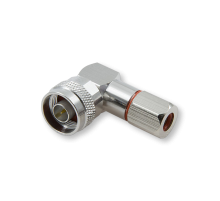 ВЧ разьём N(male) угловой прижимной цанговый на кабель 5D-FB, AntennaLab