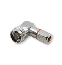 ВЧ разьём N(male) угловой прижимной цанговый на кабель 5D-FB, AntennaLab