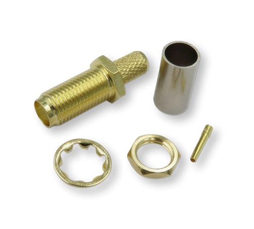 ВЧ разъем SMA (female) обжимной S-211F для кабеля RG-58