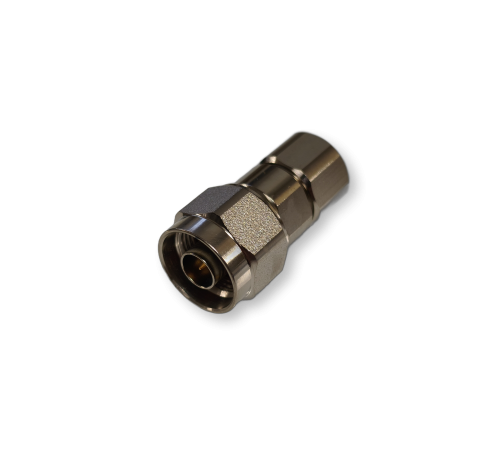 ВЧ разъем N (male) прижимной цанговый AL-NM-RG8U для кабеля RG8/U, AntennaLab — монтаж без пайки с фиксацией цангой