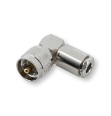 ВЧ разьём UHF(male) PL259 угловой прижимной на кабель 5D-FB