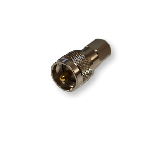 ВЧ разъем UHF (male) PL259 прижимной цанговый AL-UM-5D для кабеля 5D-FB, AntennaLab — быстрый монтаж без пайки