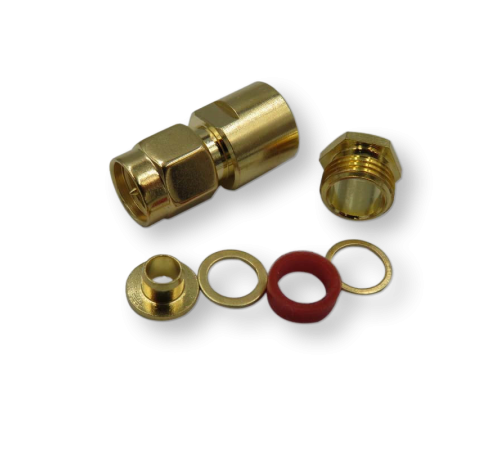 ВЧ разьём SMA(male) прижимной на кабель RG-58