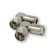ВЧ разьём UHF(male) PL259 угловой прижимной на кабель RG-213