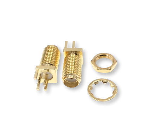 ВЧ разьём SМА(female) удлинённый для установки на плату 1.6 мм