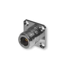 ВЧ разьём N(female) для установки на корпус на 4 винта