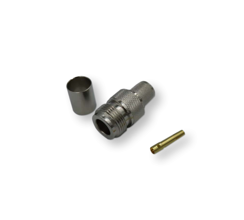 ВЧ разьём N(female) обжимной на кабель 8D-FB