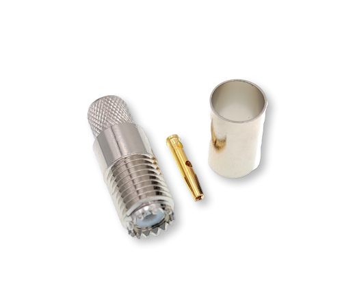 ВЧ разьём mini UHF(female) обжимной на кабель 5D-FB