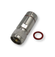 ВЧ разьём UHF(male) прижимной цанговый на кабель 1/2