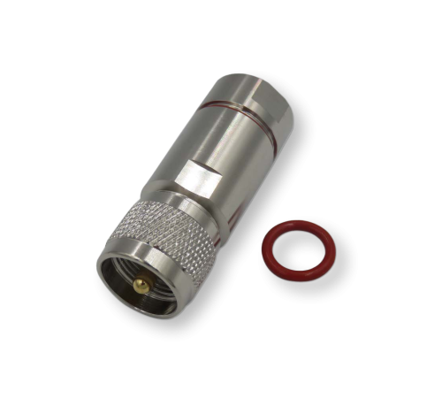 ВЧ разьём UHF(male) прижимной цанговый на кабель 1/2