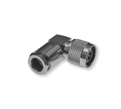 ВЧ разьём N(male) угловой прижимной на кабель RG-213