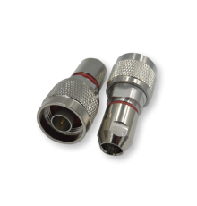 ВЧ разьём N(male) накручивающийся цанговый на кабель 1/4 SF