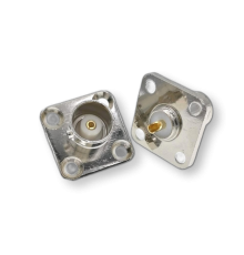 ВЧ разьём BNC(female) для установки на корпус на 4 винта