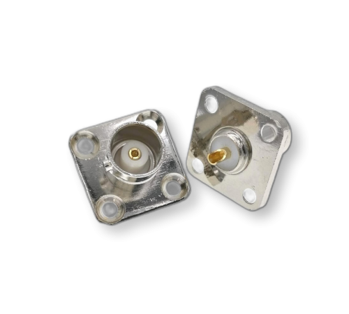 ВЧ разьём BNC(female) для установки на корпус на 4 винта