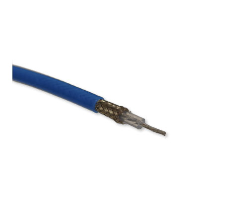 Кабель коаксиальный РК-50-3-211 (ТС) 50 Ом, оболочка PTFE, синий — термостойкий фторопластовый кабель для экстремальных условий