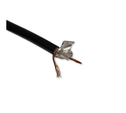 Кабель коаксиальный RG-58 A/U (CU) 50 Ом, оболочка PVC-UV, черный