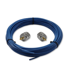 Кабельная сборка на РК-50-3-211 (TC) 50 Ом, оболочка PTFE, цвет синий, разьемы UHF (male)/UHF (male), длина 1м