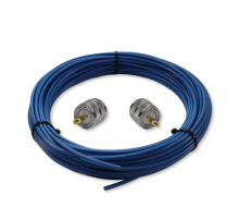 Кабельная сборка на РК-50-3-211 (TC) 50 Ом, оболочка PTFE, цвет синий, разьемы UHF (male)/UHF (male), длина 15м
