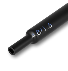 Трубка термоусадочная клеевая 4,8/1,6мм черная (3:1), 1 метр