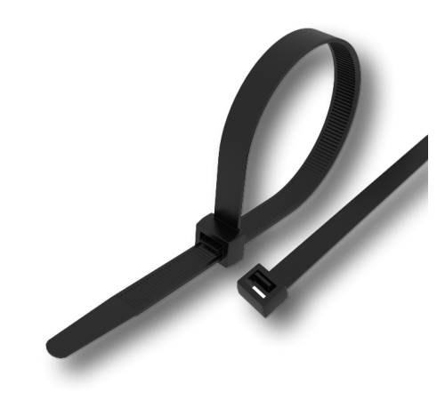 Стяжка кабельная (хомут) 200x3,6мм, UVR, черная (уп/100шт)
