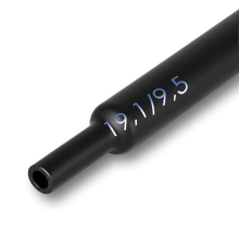 Трубка термоусадочная клеевая 19,1/9,5мм черная (2:1), 1 метр