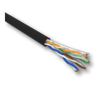 Кабель витая пара UTP, 4PR 5e, оболочка PE (для улицы), черный, 25м