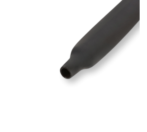 Трубка термоусадочная 12/6мм черная (2:1), 1 метр