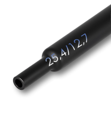 Трубка термоусадочная клеевая 25,4/12,7мм черная (2:1), 1 метр