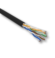 Кабель витая пара UTP, 4PR 5e, оболочка PE (для улицы), черный, 50м