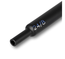 Трубка термоусадочная клеевая 24/8мм черная (3:1), 1 метр