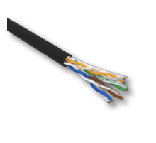 Кабель витая пара UTP, 4PR 5e, оболочка PE (для улицы), черный, 100м