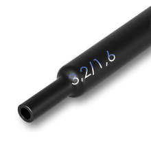 Трубка термоусадочная клеевая 3,2/1,6мм черная (2:1), 1 метр