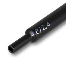 Трубка термоусадочная клеевая 4,8/2,4мм черная (2:1), 1 метр